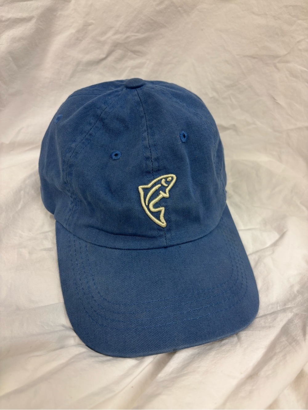 Trout Unlimited Yellow Fish Blue Baseball Cap/Dad Hat